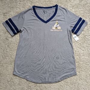 Disney Parks 50th Anniversary Varsity Ringer Tee NWT